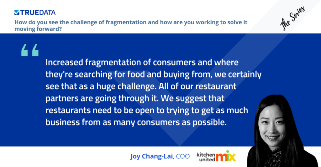 Joy Lai talked about fragmentation at The Series restaurant marketing event